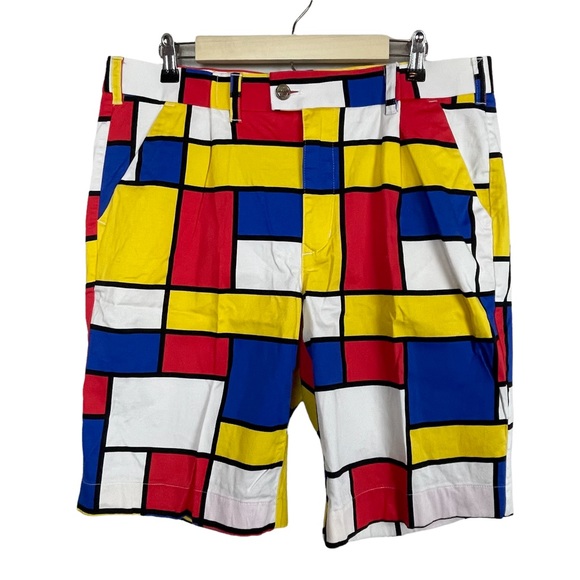 Loudmouth Other - Loudmouth Golf Shorts Men's size 36 Color Block Red Black Blue Yellow